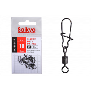 Вертлюг с застежкой Saikyo SA-302-10 - 10 шт (7кг) Вертлюг с застежкой Saikyo SA-302-10 - 10 шт (7кг)