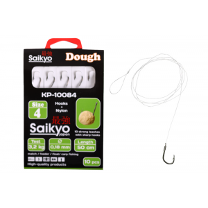 Крючки Saikyo KP-10084 Dough BN №4 (10шт) c повод. Крючки Saikyo KP-10084 Dough BN №4 (10шт) c повод.